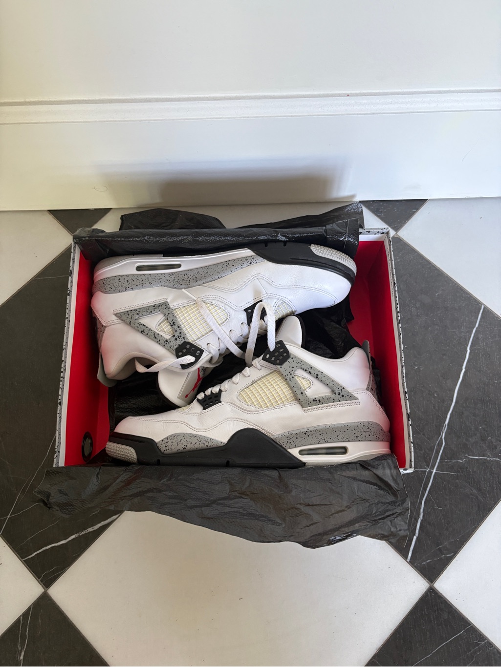 Jordan 4 Retro White Cement Sneakers